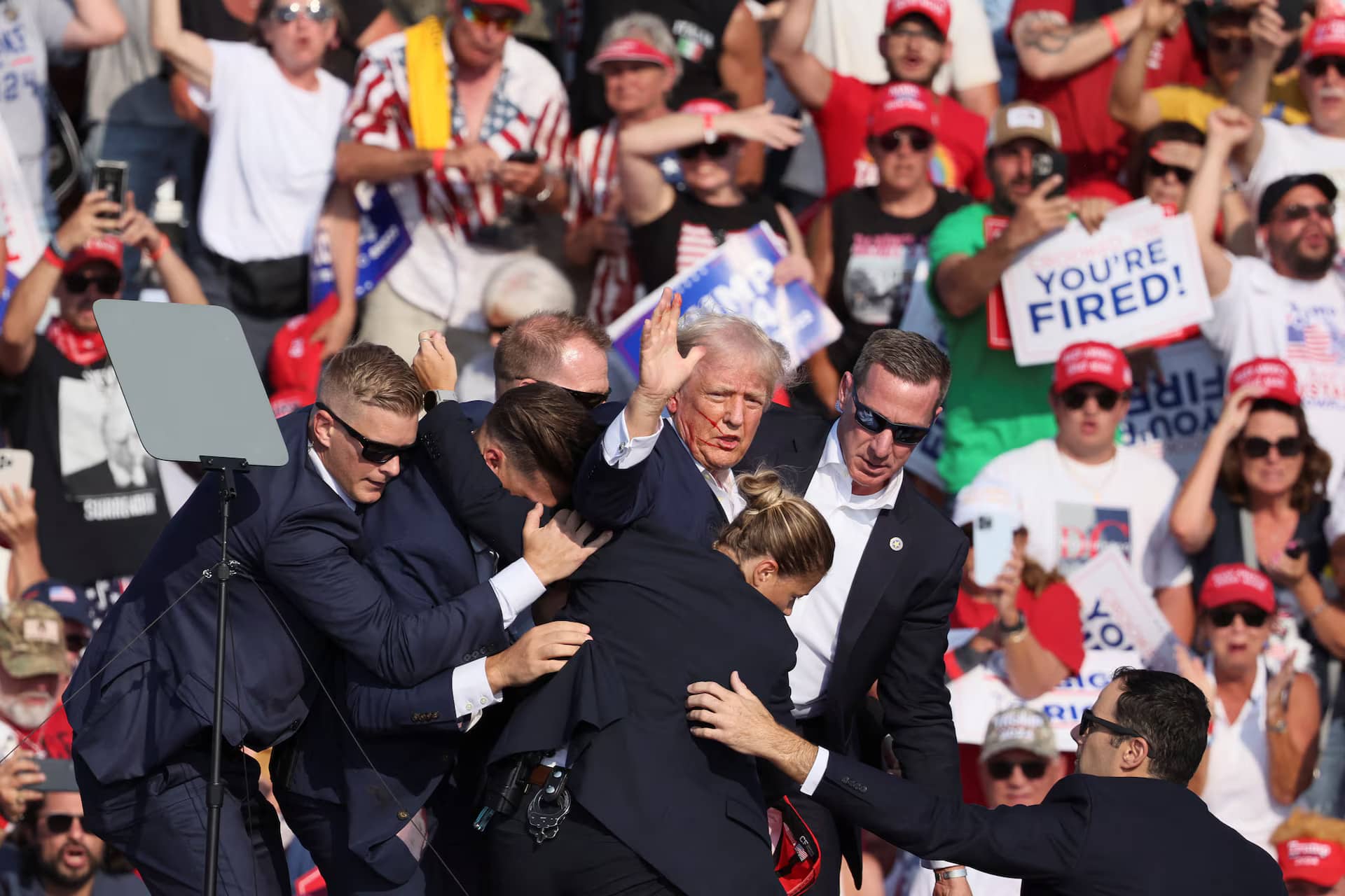 President Donald J. Trump Raises Fist, Fight, Fight, Fight!